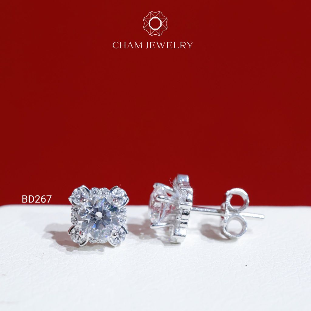 Hoa Tai BD267 CHAM JEWELRY , Chủ 5.5mm (Barcode TBD1199).