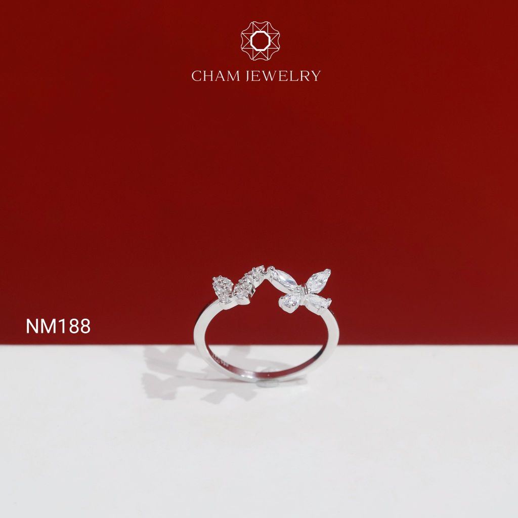 Nhẫn NM188 CHAM JEWELRY, Nhẫn Kiểu Bướm (Barcode TNT959).
