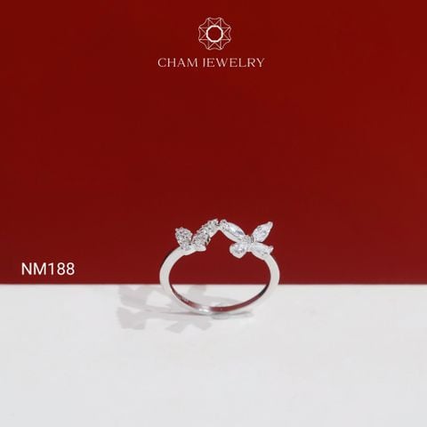 Nhẫn NM188 CHAM JEWELRY, Nhẫn Kiểu Bướm (Barcode TNT959).