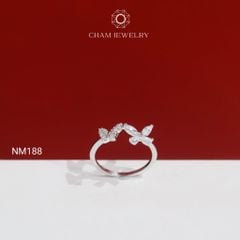Nhẫn NM188 CHAM JEWELRY, Nhẫn Kiểu Bướm (Barcode TNT959).