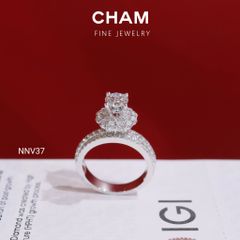 Nhẫn Nữ NNV37 Vàng 10k Chủ 5.4 Kim Cương Lab Grown Diamond