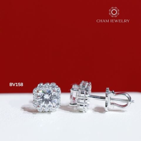 Hoa Tai BV158 CHAM JEWERLY, Chủ 5.0mm (Barcode TBV428)