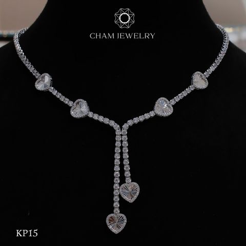 Dây Chuyền KP15 CHAM JEWELRY, Dây Kiểu Tim Chạm Máy Bảng 10.0mm ( Barcode DKM462).