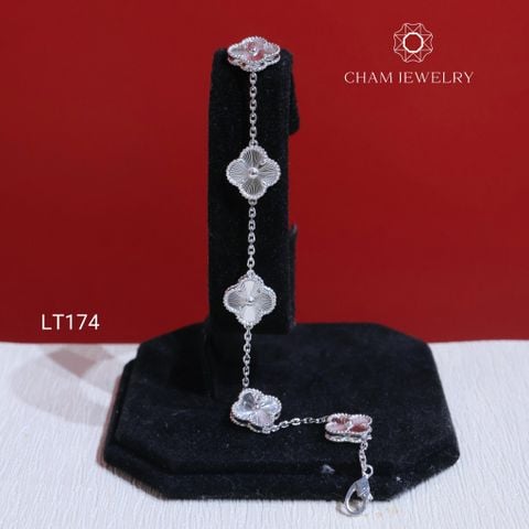 Lắc Tay CHAM JEWELRY LT174 , Lắc Tay Cỏ 4 Lá 10.0mm (Barcode CSL149-TLT1040- KLVM10 - KLV102 ).