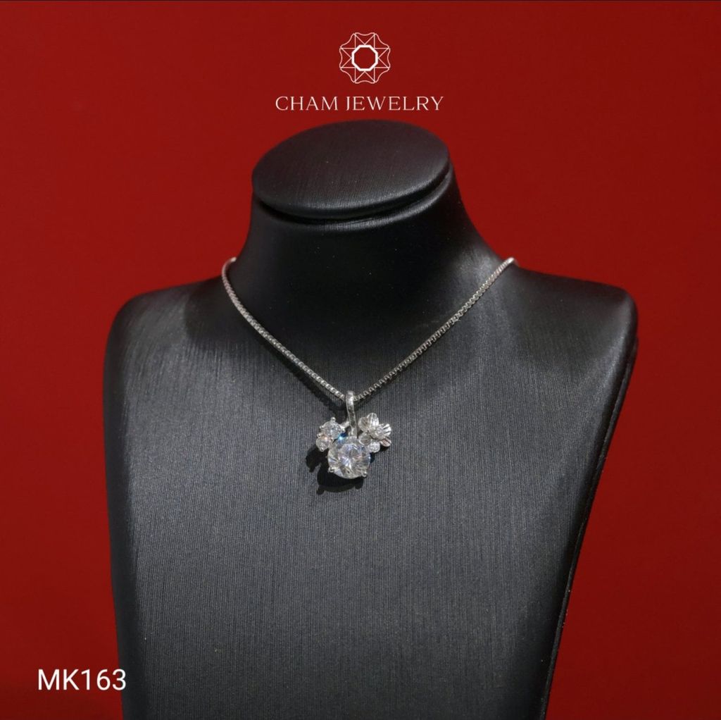 Mặt Dây Chuyền MK163 CHAM JEWELRY, Mặt Hoa Lá Chủ 6.0mm (Barcode TMX248).