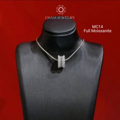 Mặt Dây Chuyền MC14 CHAM JEWELRY , Full Moissanite Cao Cấp Bản 6.0mm (Barcode OCM04).