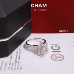 Nhẫn Nữ NNV41 Vàng 10k Chủ 5.4 Kim Cương Lab Grown Diamond
