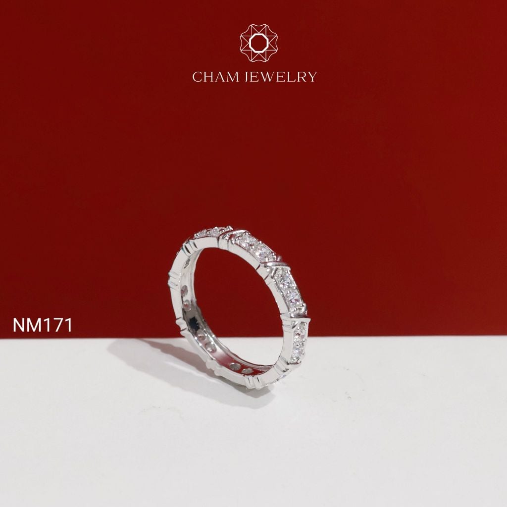 Nhẫn NM171 CHAM JEWELRY, Nhẫn Kiểu Full Đá  (Barcode NNH144).