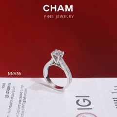 Nhẫn Nữ NNV56 Vàng 10k Chủ 6.3 Kim Cương Lab Grown Diamond