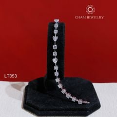 Lắc Tay LT353 CHAM JEWELRY , Lắc Tim Kết 4.0mm (Barcode KLT54).