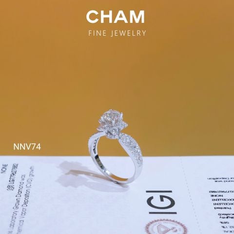 Nhẫn Nữ NNV74 Vàng 10k Chủ 5.4 Kim Cương Lab Grown Diamond