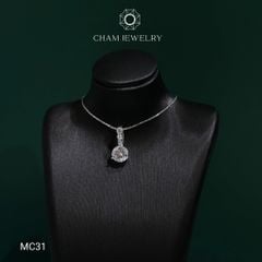 Mặt Dây Chuyền MC31 CHAM JEWELRY , Mặt HaLo Chủ 7.0mm Full Moissanite (Barcode OCM06).