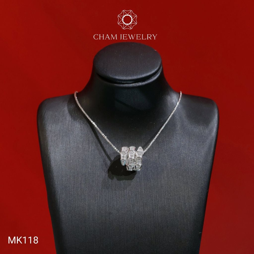 Mặt Dây Chuyền MK118 CHAM JEWELRY, Mặt Xỏ Kiểu Rắn (Barcode TMX221)