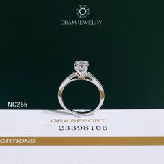 Nhẫn NC266 CHAM JEWELRY, Nhẫn Full Đá Moissanite Chủ 6.0mm (Barcode OCNN96)