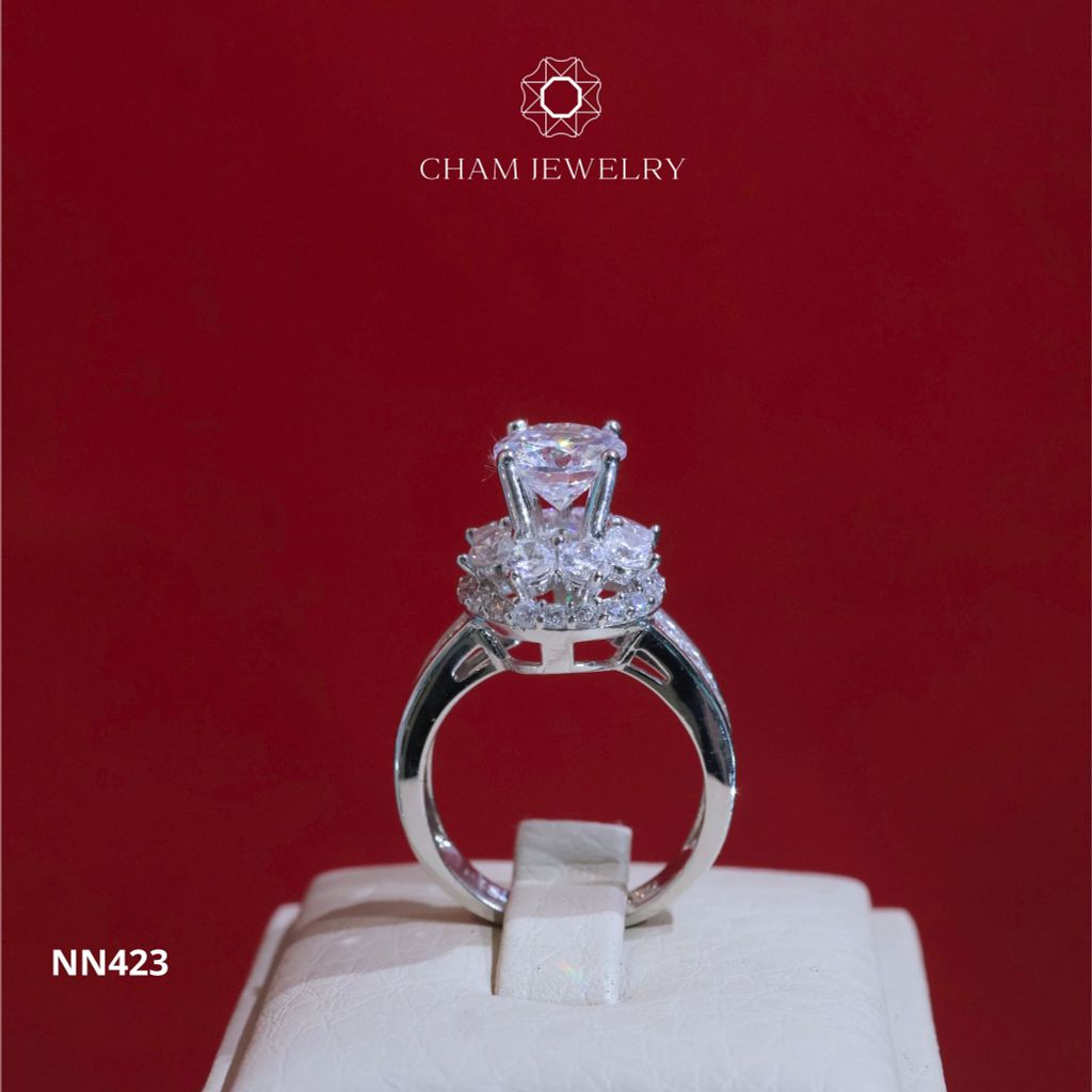 Nhẫn Nữ CHAM JEWELRY NN423, Chủ 7.5mm (Barcod CTXN35).