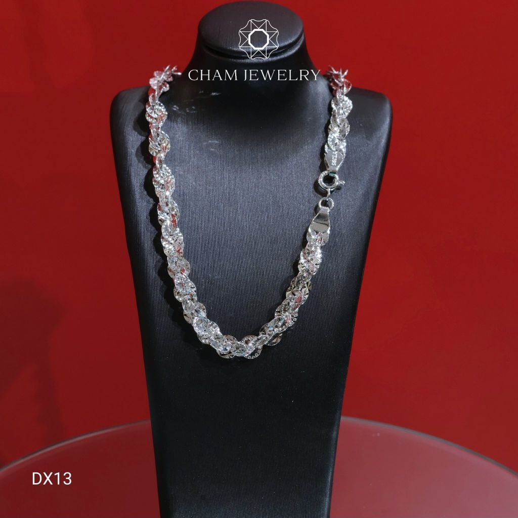 Dây Xoắn DX13 CHAM JEWELRY, Dây Xoắn Ovan Hoa Thị Chạm Máy Bản 6.0mm (Barcode TDBC827 - NDTCB6)