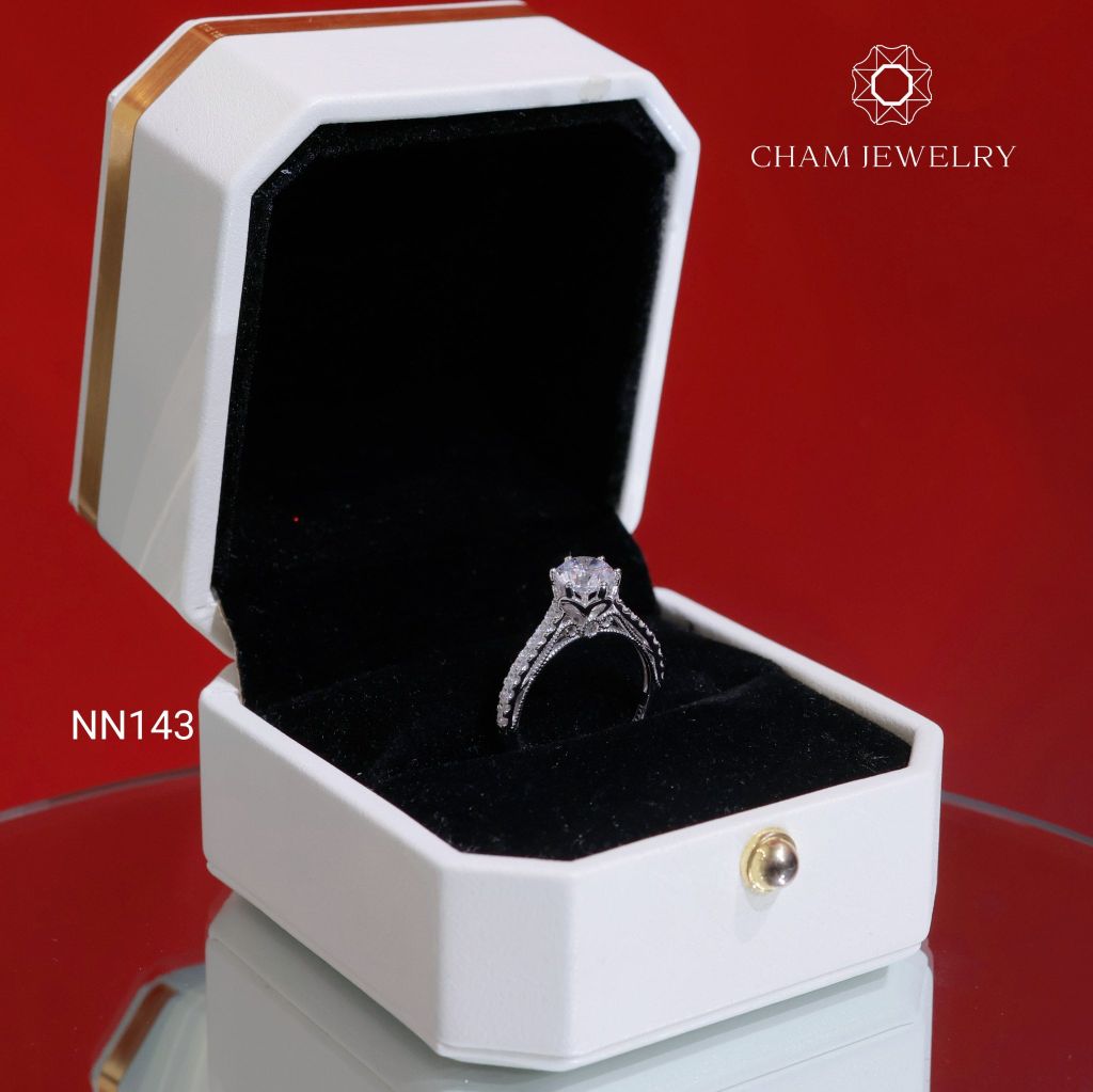 Nhẫn NN143 CHAM JEWELRY, Chủ 6.0mm (Barcode TNN1758)