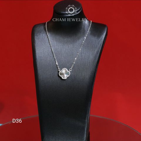 Dây Chuyền CHAM JEWELRY D36, Cỏ 4 Lá 10mm Phay Máy Cao Cấp ( Barcode TDKM0337).