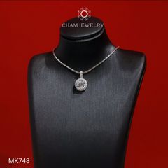 Mặt Dây Chuyền MK748 CHAM JEWELRY, Mặt Halo Chủ 6.0mm (Barcode TMX453).