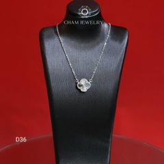 Dây Chuyền CHAM JEWELRY D36, Cỏ 4 Lá 10mm Phay Máy Cao Cấp ( Barcode TDKM0337).