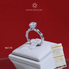 Nhẫn NC170 CHAM JEWELRY, Full Đá Moissanite, Chủ 6.5mm (Barcode OCNN11)