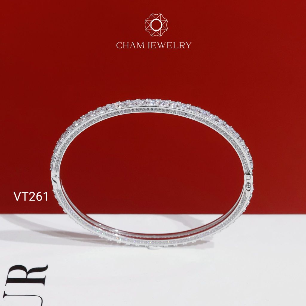 Vòng Tay CHAM JEWELRY VT261, Vòng Kiểu Full Đá 2.5mm (Barcode PVH382)