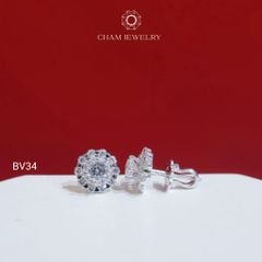 Hoa Tai CHAM JEWWLRY BV34, Chủ 4.0mm (Barcode TBV271)
