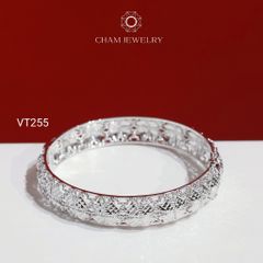 Vòng Tay CHAM JEWELRY VT255, Vòng Kiểu Chạm Máy Bản 10.0mm (Barcode PVH154)