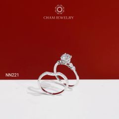Nhẫn NN221 CHAM JEWELRY, Nhẫn Ghép Kiểu Chủ 6.0mm  (Barcode TSET09).