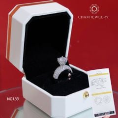 Nhẫn NC133 CHAM JEWELRY, Full Đá Moissanite Chủ 8.1mm (Barcode ONNU201)
