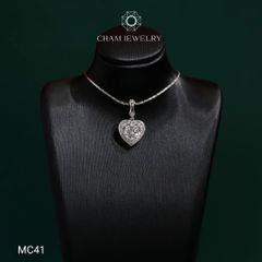 Mặt Dây Chuyền MC41 CHAM JEWELRY , Mặt Trái Tim Chủ 6.3mm Full Moissanite C&C (OCM31)