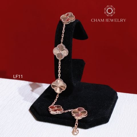 Lắc Tay LF11 CHAM JEWELRY, Lắc 4 Lá Chạm Máy (Barcode OLT04)