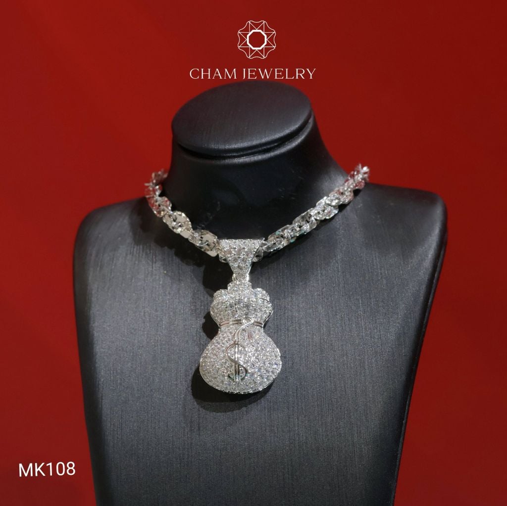 Mặt Dây Chuyền MK108 CHAM JEWELRY, Mặt Túi Tiền Bản Lớn (Barcode TMA846).