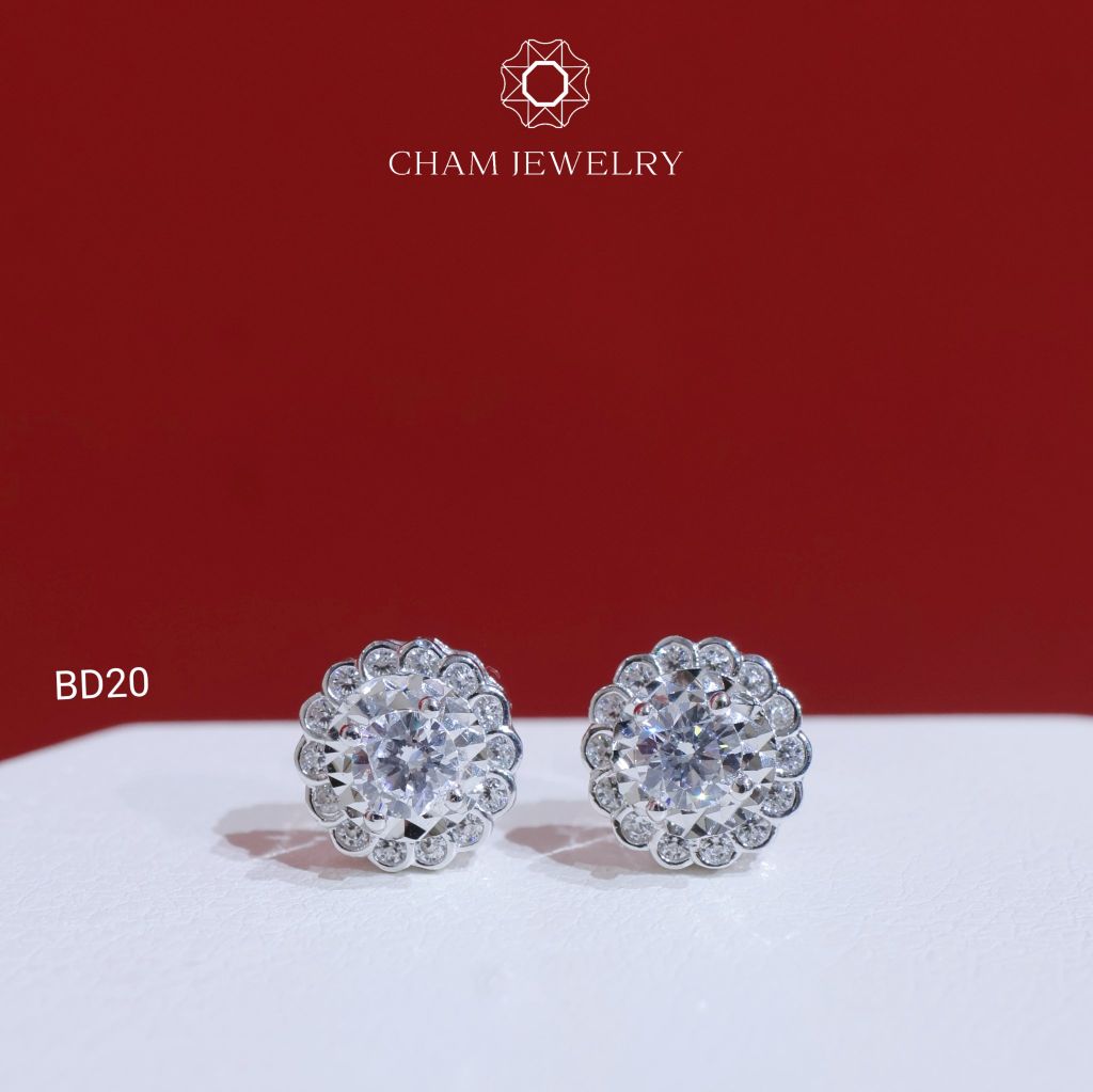 Hoa Tai CHAM JEWERLY BD20, Chủ 4.0mm (Barcode BD1419)