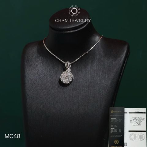 Mặt Dây Chuyền MC48 CHAM JEWELRY, Chủ 4.5mm Moissanite C&C (OCM38).
