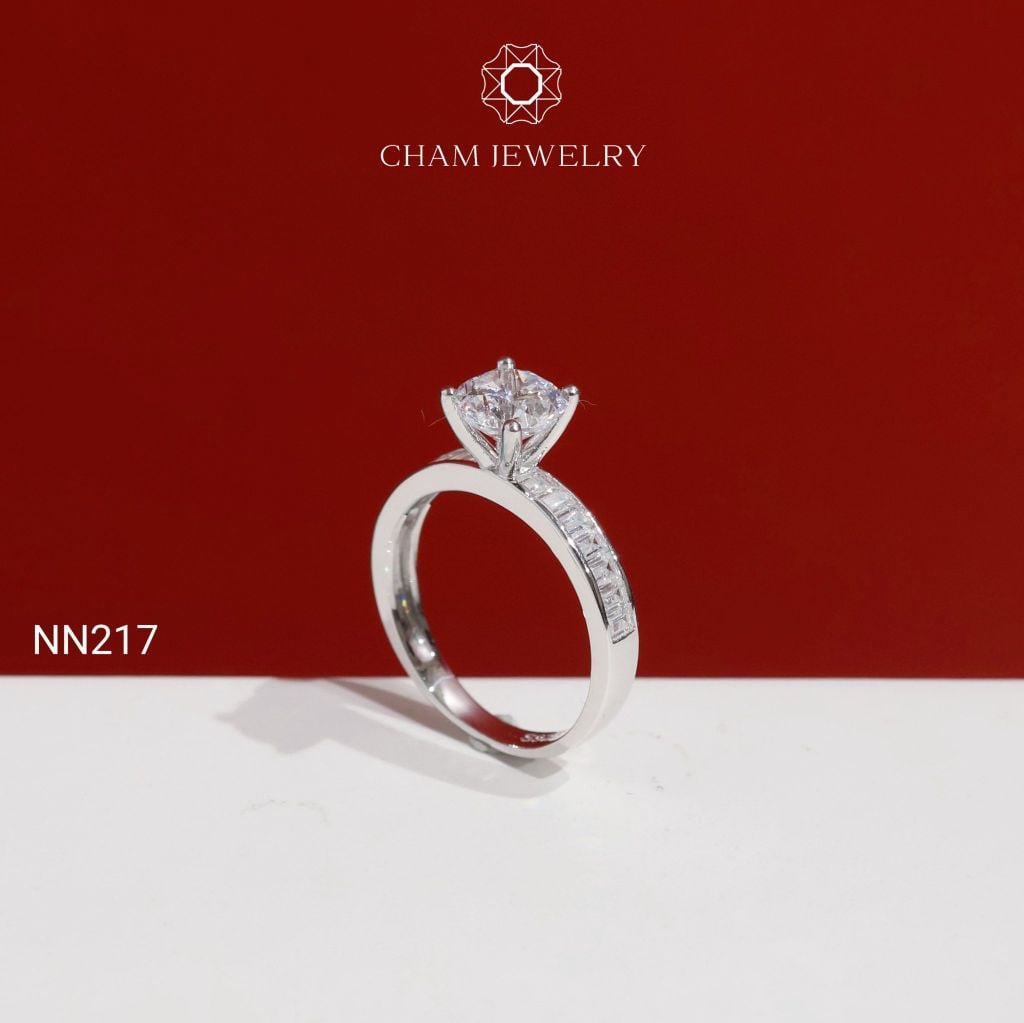 Nhẫn NN217 CHAM JEWELRY, Chủ 6.5mm( Barcode NNNH147).