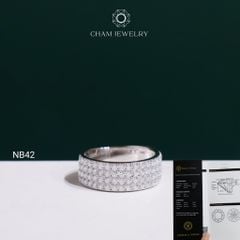 Nhẫn Nam NB42 CHAM JEWELRY,  Moissanite C&C (Barcode OCNA12)