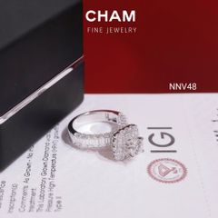 Nhẫn Nữ NNV48 Vàng 10k Chủ 5.4mm Kim Cương Lab Grown Diamond