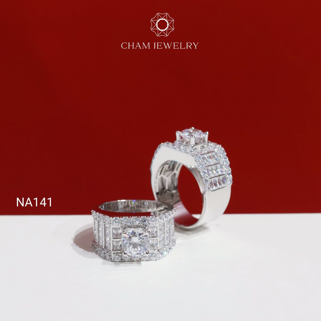 Nhẫn Nam NA141 CHAM JEWELRY, Chủ 7.2mm (TNNA474-C-N217).