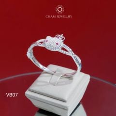 Vòng Tay Bé VB07 CHAM JEWELRY, Vòng Mèo Vương Miện (Barcode TVB166V)