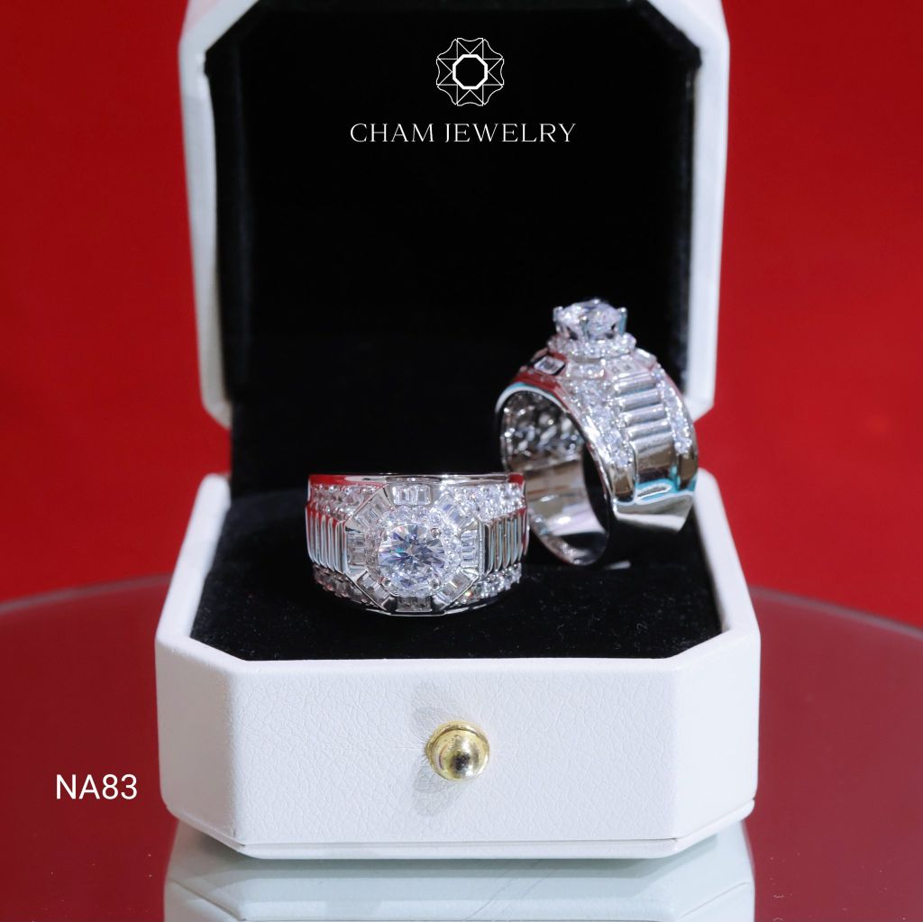 Nhẫn Nam NA83 CHAM JEWELRY, Chủ 6.5mm (Barcode CPCNN70).