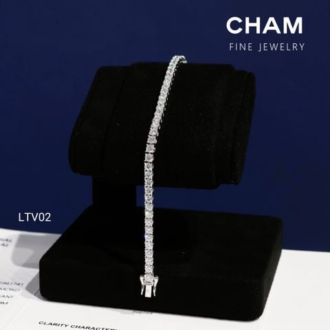 Lắc Tay LTV02 Vàng 10k 3.0mm Kim cương Lab-grown (Barcode CLTV01)