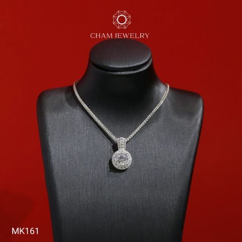 Mặt Dây Chuyền MK161 CHAM JEWELRY, Mặt Halo Tròn Chủ 6.0mm (Barcode TMX423).