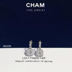 Hoa Tai BGV09 Vàng 10k Kim Cương Lab Grown Diamond (Barcode CBV02)