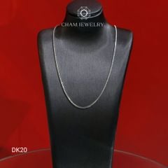 Dây Chuyền CHAM JEWELRY DK20, Dây Mì Hộp Vuông, Bản 1.0mm (Barcode C10D14B)