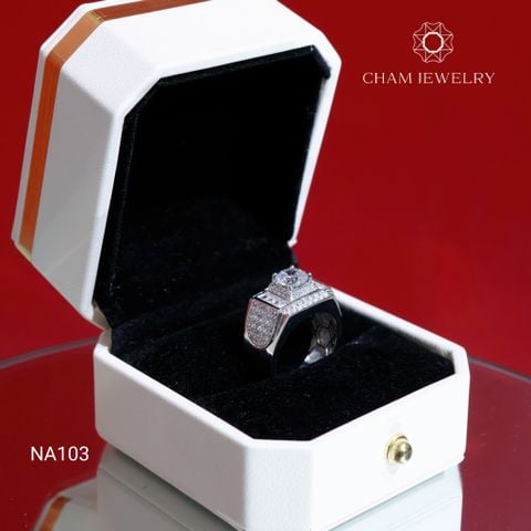 Nhẫn Nam NA103 CHAM JEWELRY, Chủ 6.5mm (Barcode TNNA421).