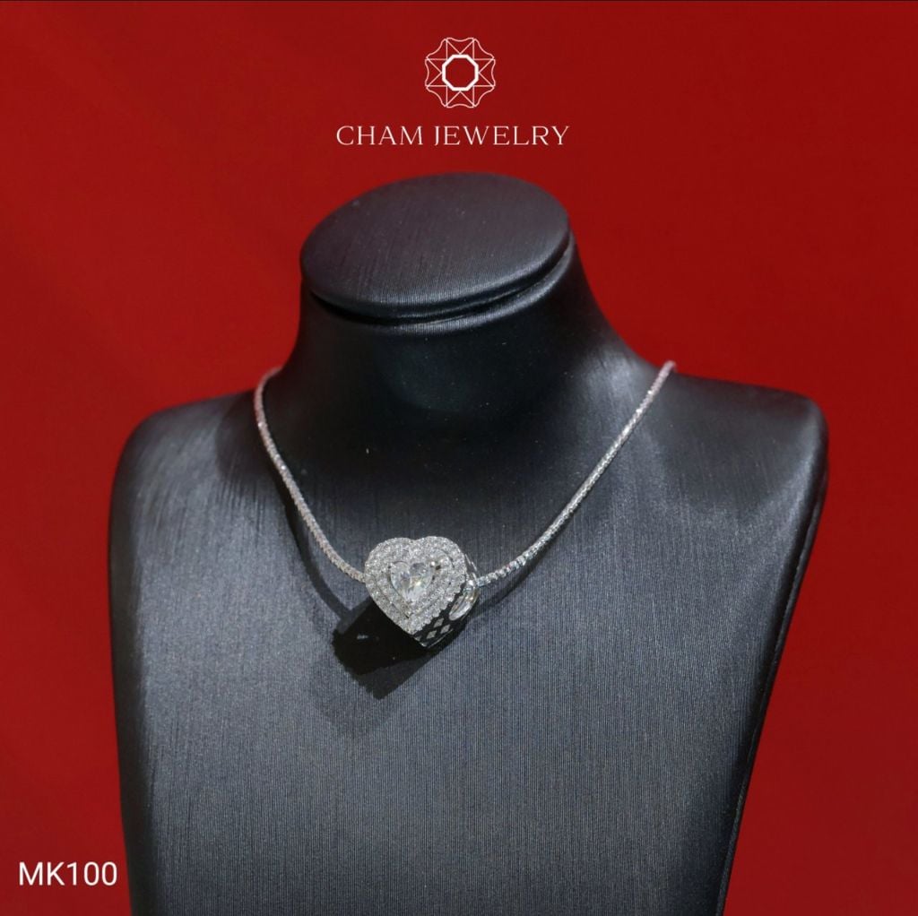 Mặt Dây Chuyền MK100 CHAM JEWELRY Trái Tim 4.0mm ( Barcode TCH638).