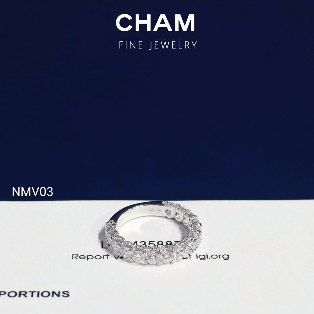 Nhẫn Nữ NMV03 Vàng 10k Kim Cương Lab Grown Diamond (Barcode NU17)