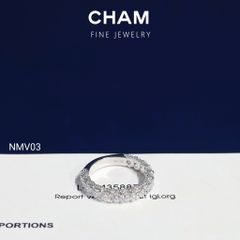 Nhẫn Nữ NMV03 Vàng 10k Kim Cương Lab Grown Diamond (Barcode NU17)