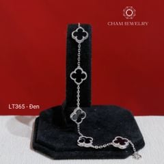 Lắc Tay LT365 CHAM JEWELRY , Lắc Cỏ 4 Lá Bản 10.0mm (Barcode TLT1327).